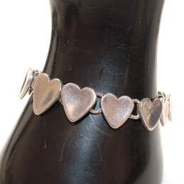 Taxco Sterling Silver Heart Bracelet & Earring Set alternative image