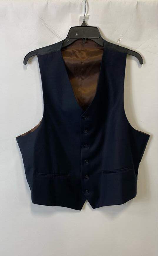 NWT Caravelli Mens Blue Long Sleeve 3 Piece Suit Pants Set Size 44R 38W image number 4