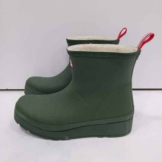 Hunter Women's Green Galosh Rain Boots Size 10 image number 1
