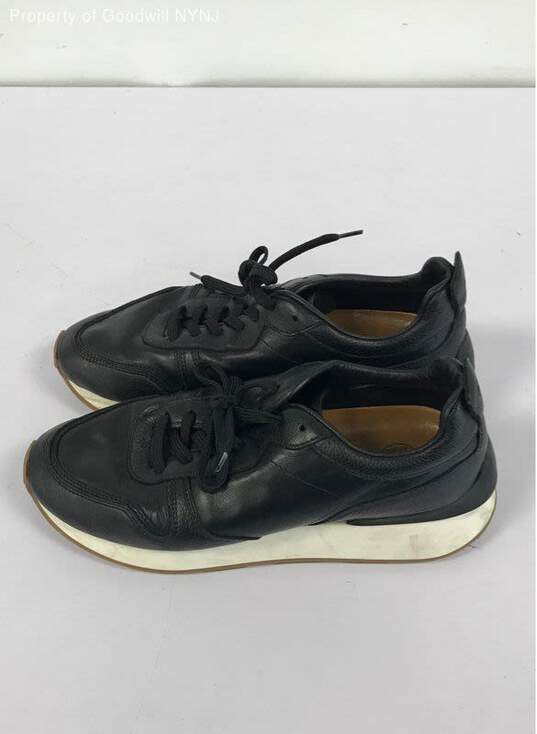 Massimo Dutti Women's Leather Sneakers Black/White Size 41 image number 2