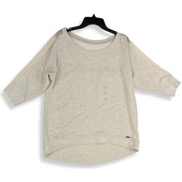 NWT Abercrombie & Fitch Womens Gray Heather 3/4 Sleeve Blouse Top Size M