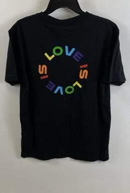 NWT Marcelo Burlon Mens Black Cotton Short Sleeve Love Is Love T-Shirt Size S alternative image