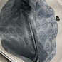 Womens Gray Faux Leather Outer And Inner Pocket Double Handle Tote Bag image number 7