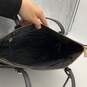 Michael Kors Womens Black Gold Inner Zipper Pocket Double Handle Tote Handbag image number 6