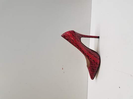Buy the Michael Kors Red Snakeskin Animal Print Pumps Size  |  GoodwillFinds