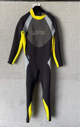Mares Adult Black Yellow Gray Wetsuit Size 6 3mm
