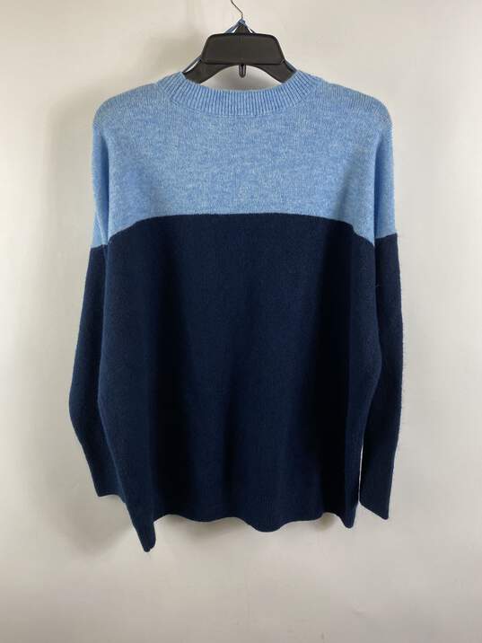 Vince Camuto Women Blue Two Toned Sweater XL image number 2