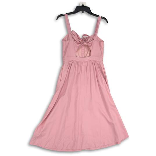 Madewell Womens Pink Sleeveless Button Front Sweetheart Neck A-Line Dress Size 2 image number 2