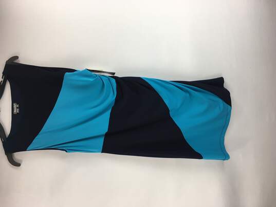 Musette Sleeveless Dress Navy Turquoise Size 10 image number 1