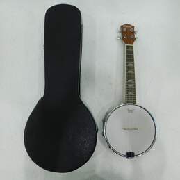 Kmise Brand 4-String Closed-Back Banjolele (Banjo-Ukulele) w/ Hard Case