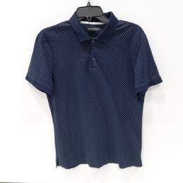 Banana Republic Men's Blue/White Luxury Touch Standard Fit Polo Shirt Size S