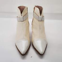 Australian Luxe Collective Women's Off-White Leather Booties Size 5 alternative image