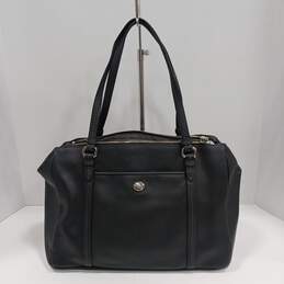 Women's Black Authentic Coach Peyton Leather Double Zip Carryall Bag Purse alternative image