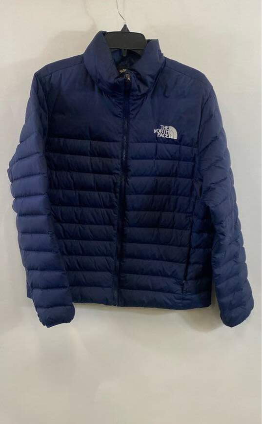 The North Face Men's Blue Puffer Jacket - Size Large image number 1