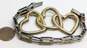 Taxco 925 Triple Interlocked Heart Brooch & Linked Bracelet 46.6g image number 6