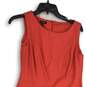 Talbots Womens Coral Round Neck Sleeveless Back Zip A-Line Dress Size 2P image number 3