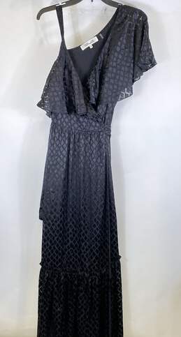 Diane Von Furstenberg Black Printed Maxi Wrap Dress S