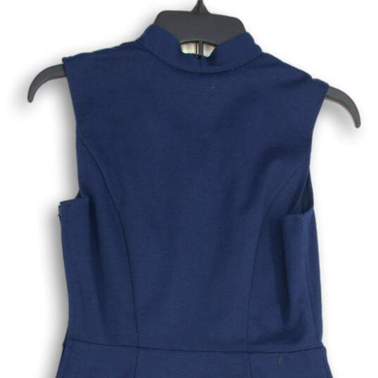 NWT Modcloth Womens Navy V-Neck Sleeveless Pullover Sheath Dress Size S image number 4