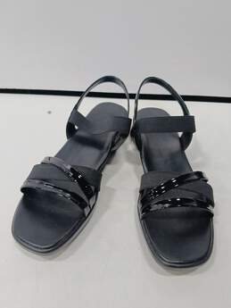 Women's Munro Black Patent Leather Bahama Sandals Sz 10N alternative image