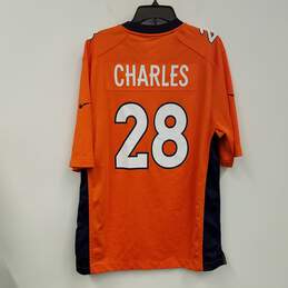 Mens Orange Denver Broncos Jamaal Charles #28 Football NFL Jersey Size L alternative image