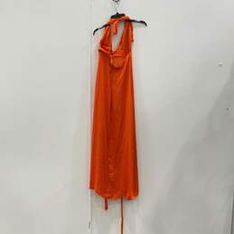 NWT Hello Molly Womens Orange Sleeveless Side Slit Long Maxi Dress Size 6 alternative image