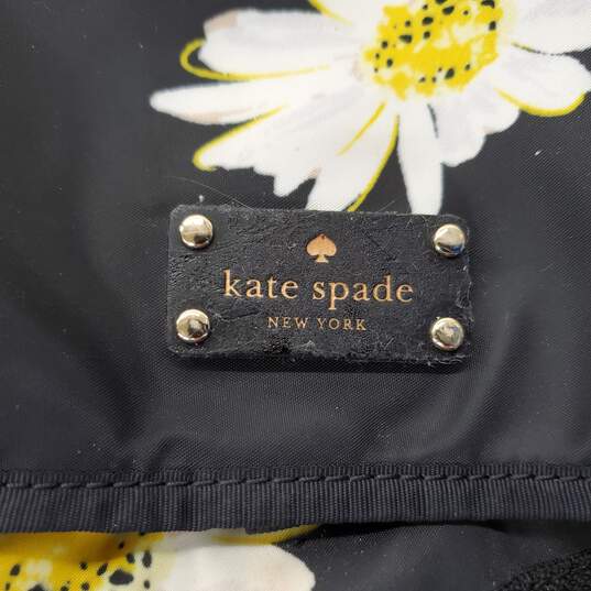 Kate Spade Daisy Flower Black Nylon Backpack image number 9
