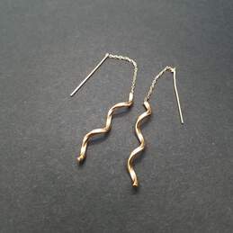 PC ISRAEL 14K Gold Threader Earrings 1.0g