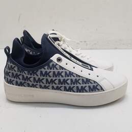 Michael Kors Ace Stripe MK Monogram Signature Print Sneakers Women's Size 9 M