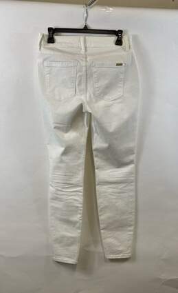 White House Black Market Womens White Light Wash Pockets Skinny Ankle Jeans Sz 2 alternative image