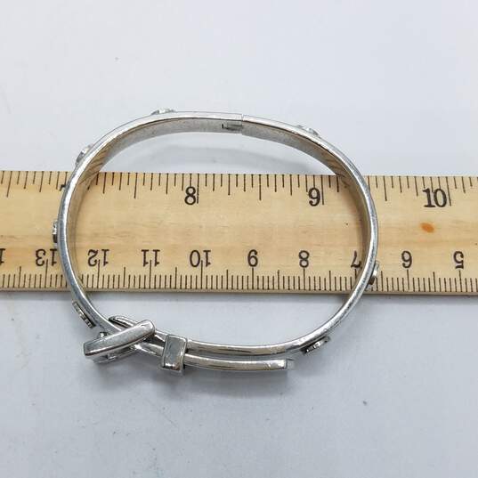 Michael Kors Unique Belt buckle Stainless Steel Hinge Bangle image number 5