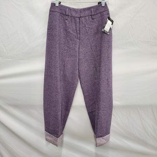 NWT VTG Zaffiri WM's Blue Tweed Virgin Wool Pants Size 38 image number 1