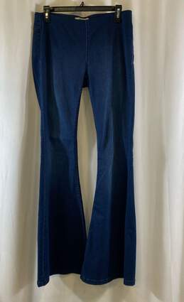 Free People Womens Blue Penny Low Rise Denim Pull On Flared Leg Jeans Size 27