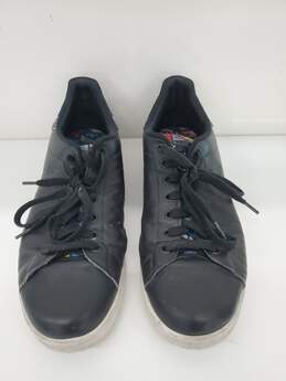 Men Adidas Stan Smith Black leather Shoes size-11.5 used