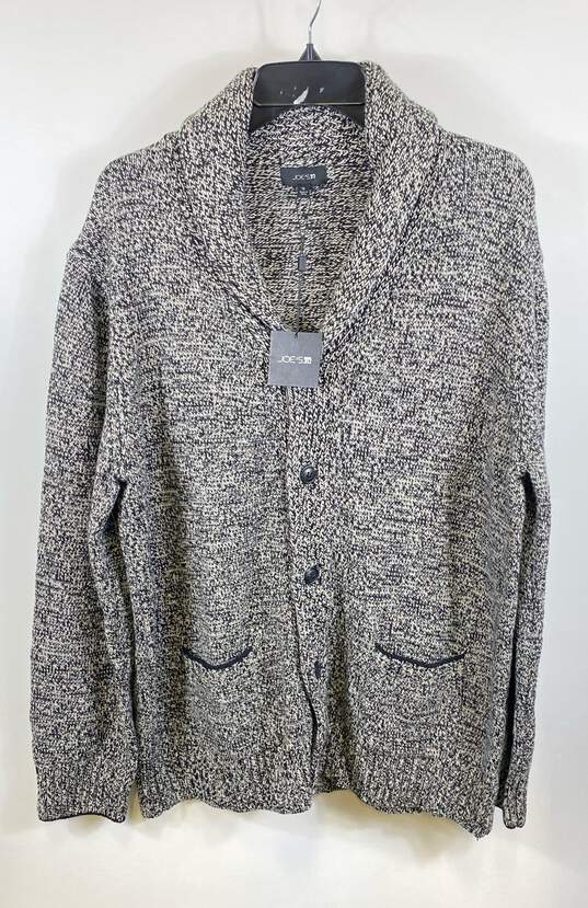 NWT Joe's Mens Gray Cory Shawl Long Sleeve Button Front Cardigan Sweater Sz XL image number 1