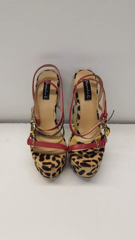 Alejandra G Platform Calf Hair Leopard Print Heels Multicolor 6.5 image number 5