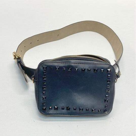 Vince Camuto Black Studded Zip Belt Bag image number 1