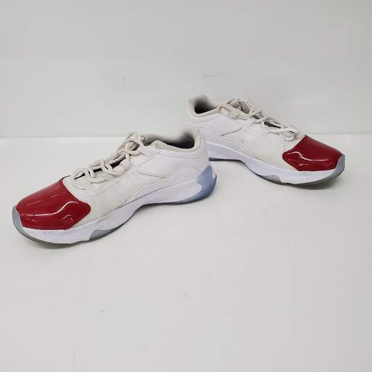 Nike Air Jordan 11 MN's Cmft Low Rise White & Red Sneakers Size 8.5 image number 3
