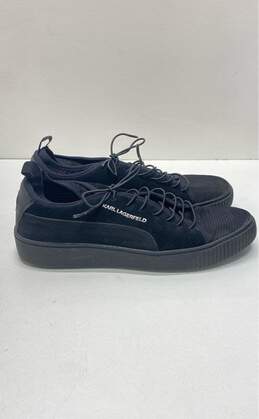 Karl Lagerfeld Leather Mesh Toe Sneakers Black 10.5