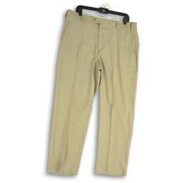 Jos. A. Bank Mens Dress Pants Flat Front Pockets Straight Leg Beige Size 35x29