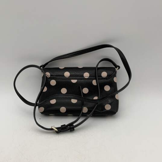 Kate Spade New York Womens Black Pink Leather Polka Dot Crossbody Bag Purse image number 2