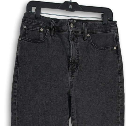 Womens Black Denim Dark Wash 5-Pocket Design Straight Leg Jeans Size 29 image number 3