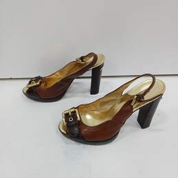 Michael Kors Peep Toe Slingback Style Heels Size 8.5 alternative image