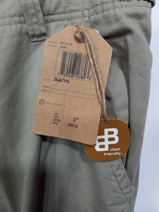 Bugle Boy Authentic Men's Khaki 100% Cotton Cargo Pants Size 36x34 image number 4