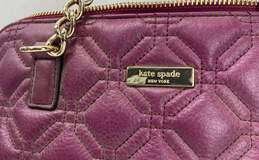 Kate Spade Plum Quilted Leather Domed Zip Satchel Bag alternative image