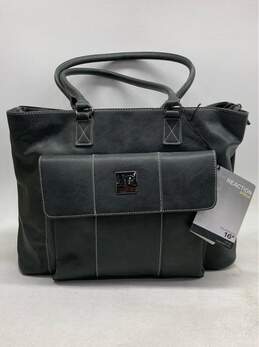 Kenneth Cole Reaction Charcoal Gray Computer Zip Top Tote NWT