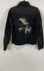 Gap Womens Gray Front Pockets Long Sleeve Collared Star Wars Denim Jacket Size M image number 2