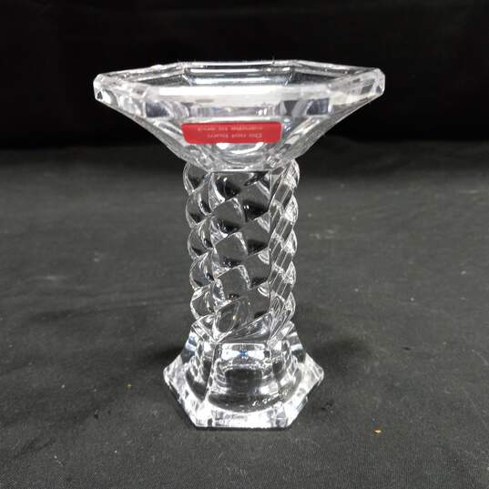 Towle Full Lead Crystal Candle Holders IOB image number 2