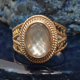 Anna Beck Sterling Silver/Vermeil Faceted Quartz Ring Size 7 alternative image