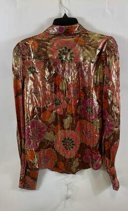 NWT Trina Turk Womens Multicolor Floral Sagittarius Button-Up Shirt Size L alternative image