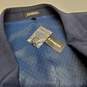 Men's Express Navy Blue Suit Jacket Size 44R Slim image number 4